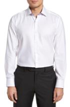 Men's Tailorbyrd Becker Trim Fit Stripe Dress Shirt .5 - 34/35 - White