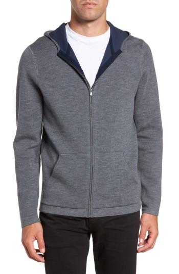 Men's Gant G1 Double-knit Hoodie - Grey
