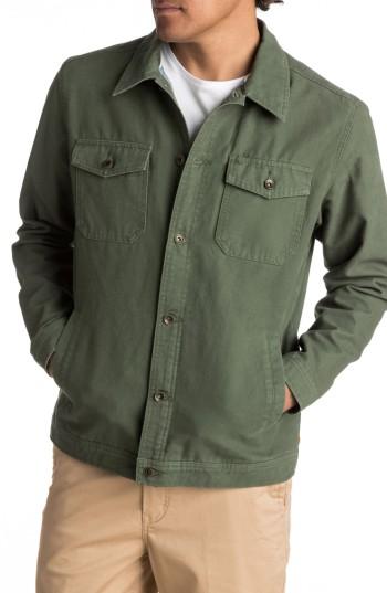 Men's Quiksilver Waterman Collection Tradie Canvas Jacket - Green