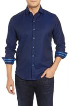 Men's Robert Graham Anson Tailored Fit Jacquard Sport Shirt - Blue