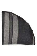 Men's Alexander Olch Stripe Linen Pocket Round, Size - Black