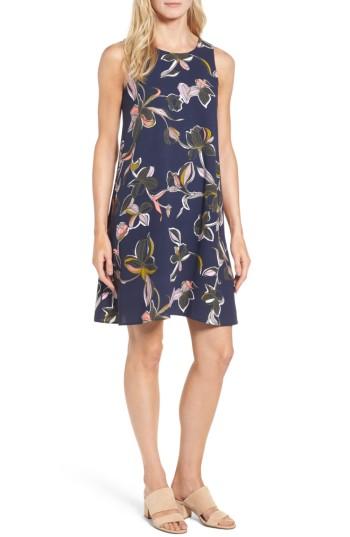 Petite Women's Halogen A-line Dress, Size P - Blue