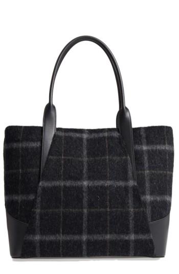 Treasure & Bond Aston Wool & Leather Tote - Black