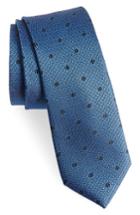 Men's Calibrate Texture Dot Silk Tie, Size - Blue