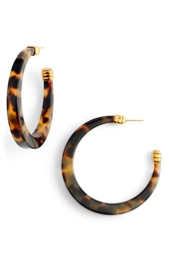 Women's Gas Bijoux Tortoiseshell Open Hoop Earrings