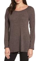Women's Caslon High/low Tunic Sweatshirt, Size - Grey