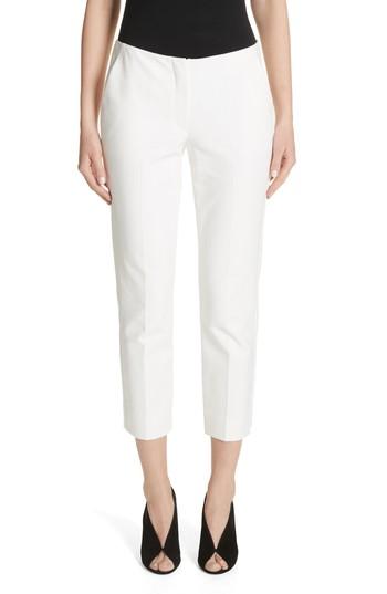 Women's Emporio Armani Tech Cotton Blend Pants Us / 38 It - White