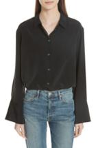Women's Equipment Coco Bell Sleeve Silk Blouse - Black