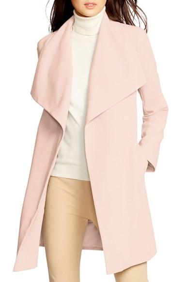 Women's Lauren Ralph Lauren Belted Drape Front Coat