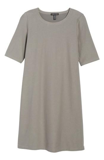 Women's Eileen Fisher Stretch Knit Shift Dress - Grey