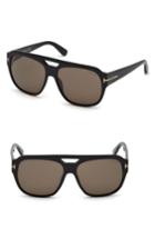 Men's Tom Ford Barchardy 61mm Sunglasses - Shiny Black / Roviex