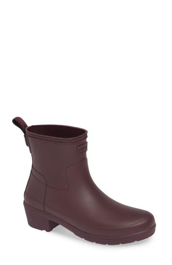 Women's Hunter Original Refined Chelsea Rain Bootie M - Purple