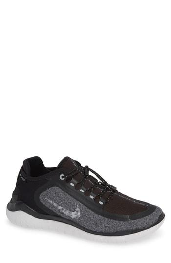 Men's Nike Free Rn Shield 2018 Running Shoe .5 M - Black