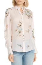 Women's Rebecca Taylor Ruched Metallic Jersey Top - Metallic