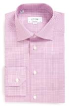 Men's Eton Contemporary Fit Check Dress Shirt .5 - Pink
