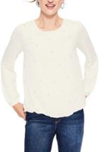 Women's Boden Tori Metallic Star Embroidered Detail Top - Ivory