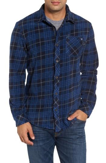 Men's Jack O'neill Breakers Regular Fit Plaid Fleece Shirt - Blue