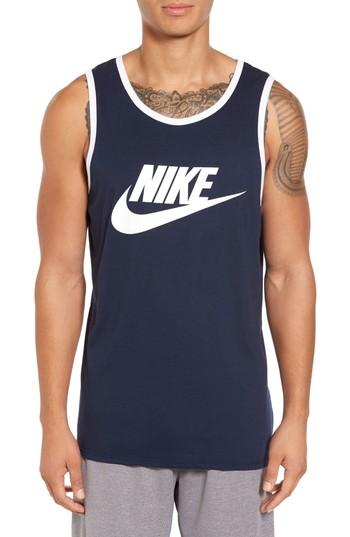 Men's Nike 'ace Sportswear Logo' Graphic Tank, Size - Blue