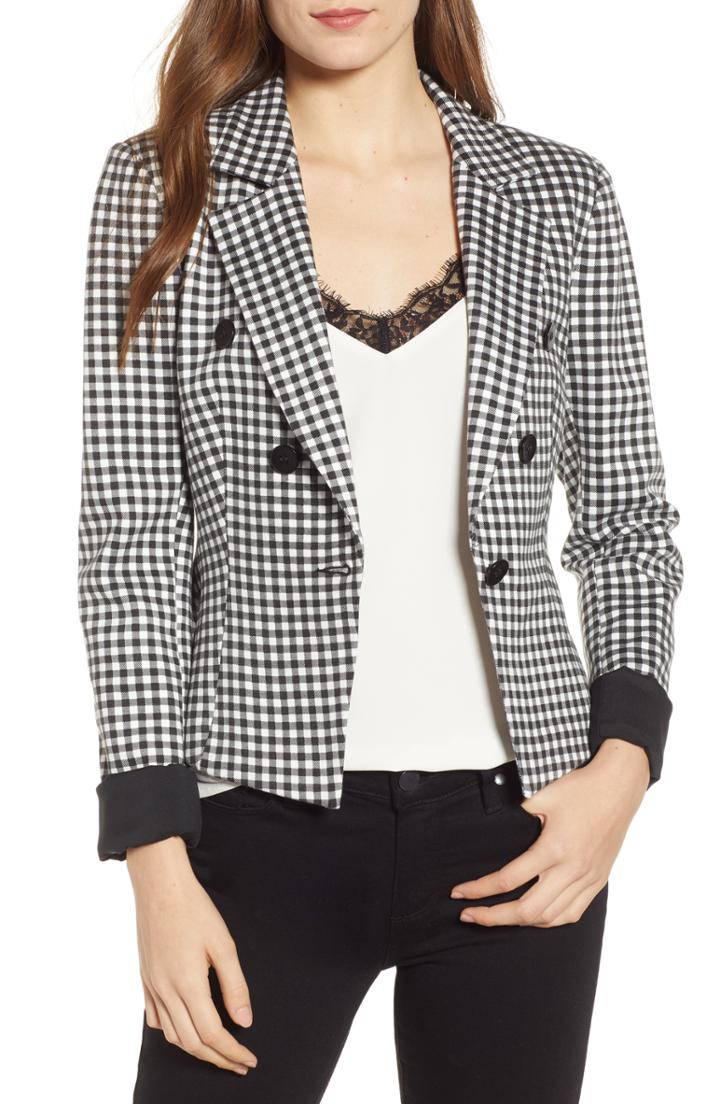 Women's Bailey 44 Checkered Past Gingham Blazer - Black