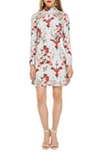 Women's Topshop Rose Ornate Print Dress Us (fits Like 0) - Blue