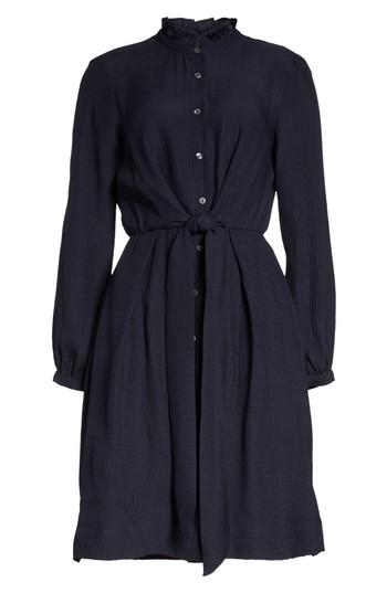 Women's Rebecca Taylor Tie Front Silk Shirtdress