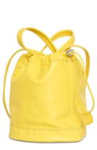 Paco Rabanne Medium Pouch Faux Leather Tote - Yellow