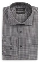 Men's Nordstrom Men's Shop Smartcare(tm) Traditional Fit Check Dress Shirt .5 32/33 - Black