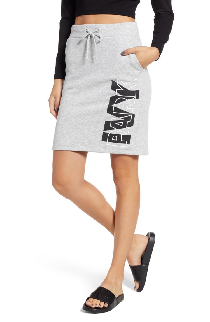 Women's Ivy Park Layered Logo Skirt - Grey