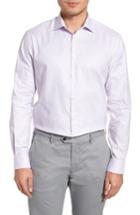 Men's John Varvatos Star Usa Regular Fit Stretch Check Dress Shirt R - Purple
