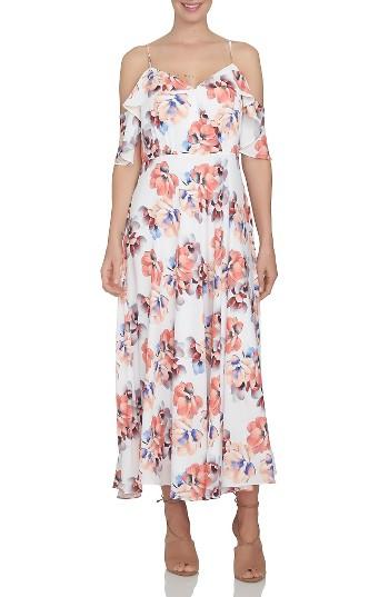 Women's Cece Floral Cold Shoulder Maxi Dress