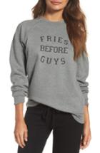 Women's Brunette The Label Fries Before Guys Sweatshirt /small - Grey