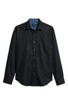 Men's Bugatchi Shaped Fit Contrast Cuff Sport Shirt