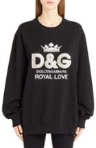 Women's Dolce & Gabbana Embellished Logo Sweatshirt Us / 38 It - Black