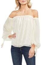Women's Vince Camuto Off The Shoulder Eyelet Top, Size - White
