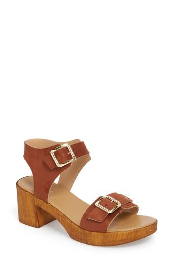 Women's Topshop Buckle Platform Sandal .5us / 36eu M - Brown