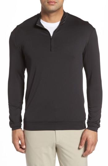 Men's Johnnie-o Flex Classic Fit Quarter Zip Pullover, Size - Black