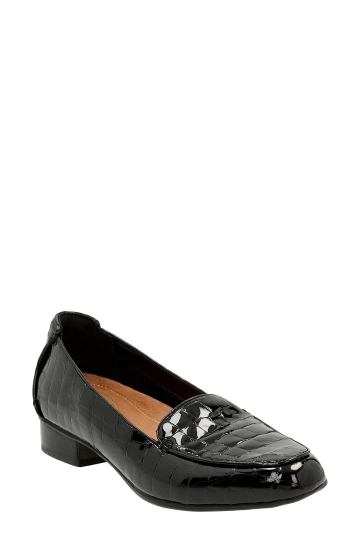 Women's Clarks 'keesha Luca' Loafer Ww - Black