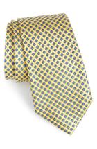 Men's Nordstrom Men's Shop Milton Micro Silk Tie, Size - Yellow