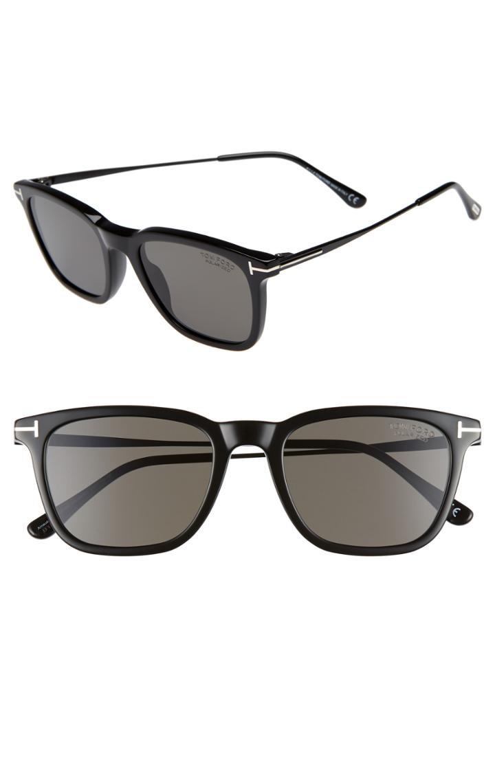 Women's Tom Ford 53mm Polarized Rectangle Sunglasses -