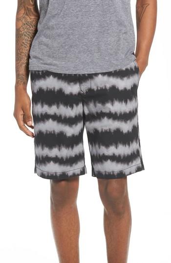 Men's The Rail Wavelength Print Shorts - Black