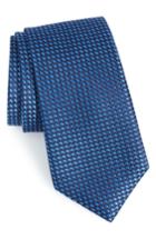 Men's Nordstrom Men's Shop Stella Solid Silk Tie, Size - Blue