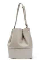 Dagne Dover Ava Leather Bucket Bag - Ivory