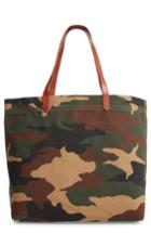 Madewell The Canvas Transport Tote In Cottontail Camo - Brown