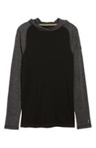 Men's Smartwool Nts Contrast Sleeve Wool T-shirt - Black