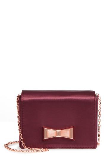 Ted Baker London Maxine Satin Clutch - Red