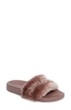 Women's Jslides Samantha Faux Fur Slide .5 M - Purple