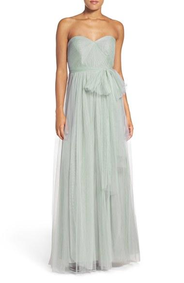 Women's Jenny Yoo Annabelle Convertible Tulle Column Dress - Green