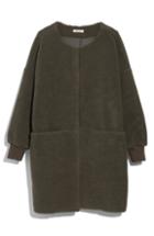 Women's Madewell Bonded Fleece Cocoon Coat - Green