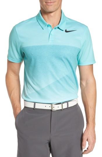 Men's Nike Dry Golf Polo, Size - Blue