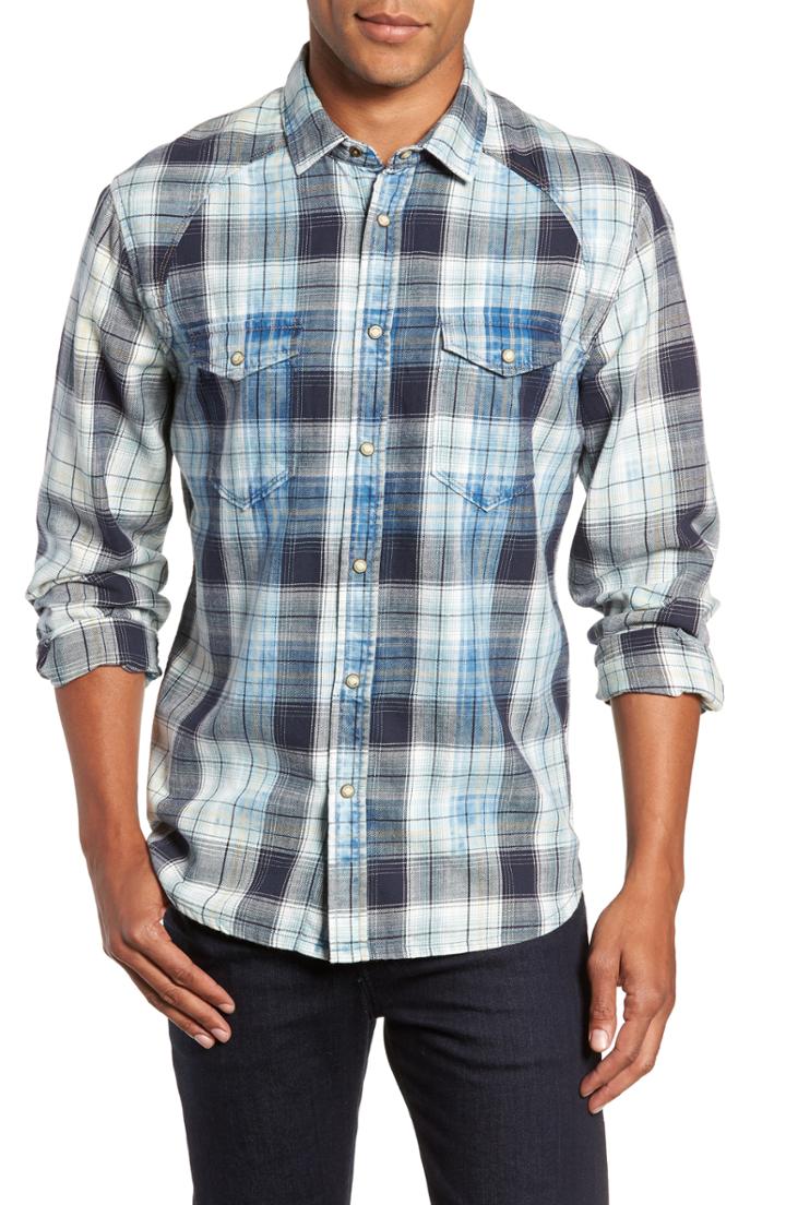 Men's Jeremiah Sawtooth Fit Crosshatch Plaid Shirt